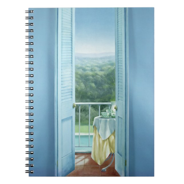 Breakfast St. Maxime 1984 Spiral Notebook (Front)