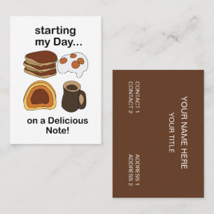 Breakfast Starting My Day On a Delicious Note Business Card