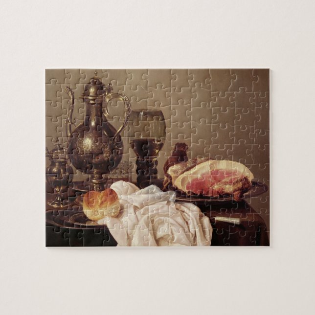 Breakfast Still Life (oil on panel) Jigsaw Puzzle (Horizontal)