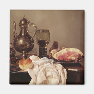 Breakfast Still Life (oil on panel) Magnet
