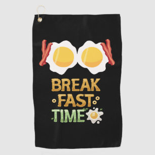 Breakfast Time with Egg and bacon Golf Towel