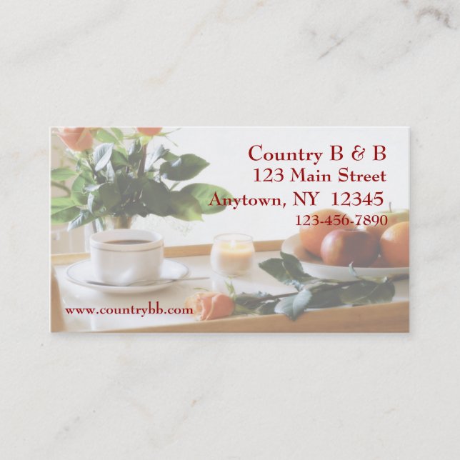 Breakfast Tray Business Card (Front)