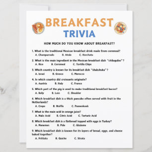 Breakfast Trivia Game