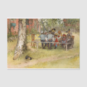 Breakfast under the Big Birch by Carl Larsson Tissue Paper