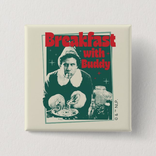 Breakfast With Buddy 15 Cm Square Badge (Front)
