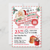Breakfast with Santa Christmas Kid Birthday Party
