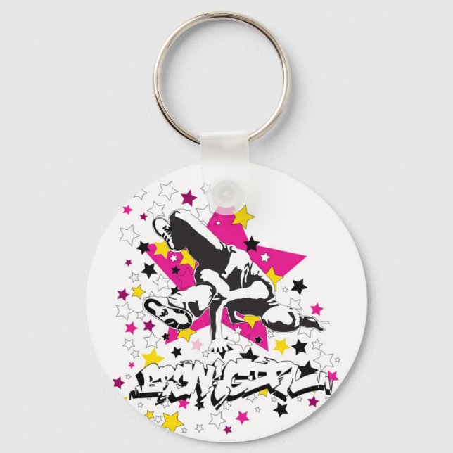 Breakgirl Key Chain - white (Front)