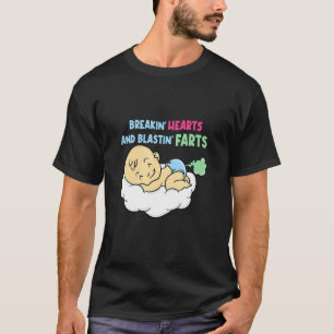 Breakin Hearts Blastin Farts Baby Papa Childbirth  T-Shirt