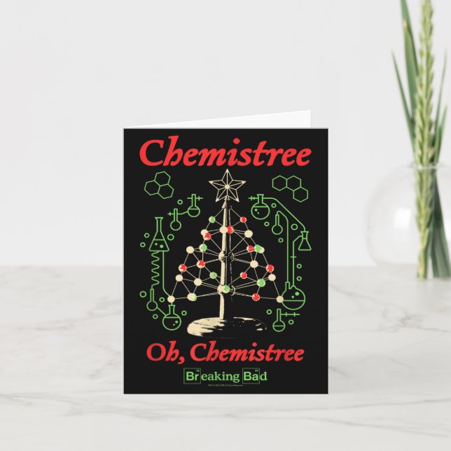 Breaking Bad Oh Chemistree Funny Christmas Science Card (Front)