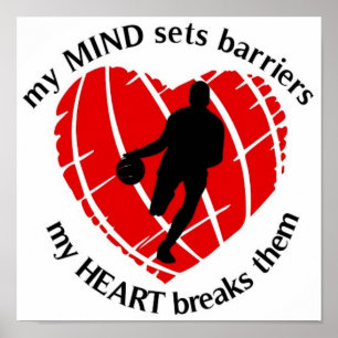 BREAKING BARRIERS BASKETBALL PLAYER POSTER
