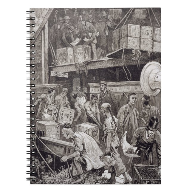 Breaking Bulk on Board a Tea Ship in the London Do Notebook (Front)