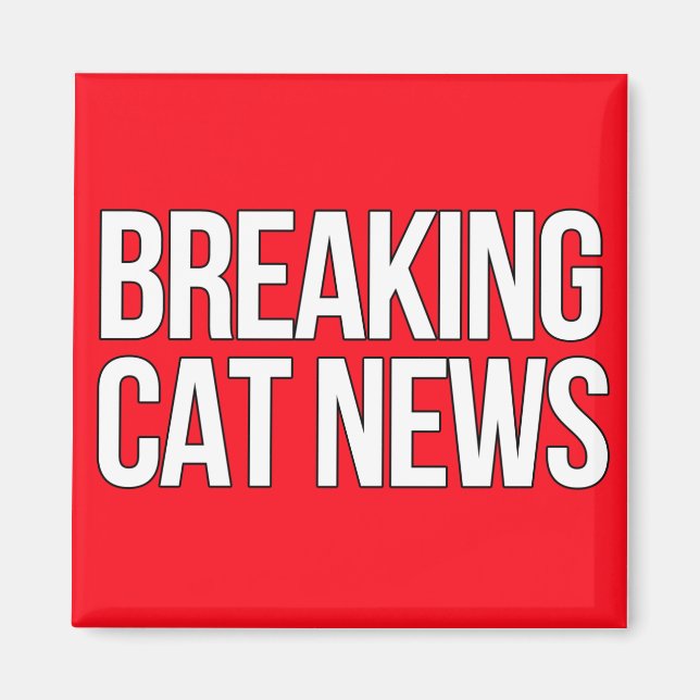 Breaking Cat News magnet (Front)