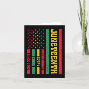 Breaking Every Chain 1865 American Flag Africa Card