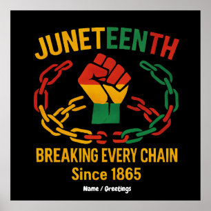 Breaking Every Chain Since 1865 – Juneteenth Freed Poster
