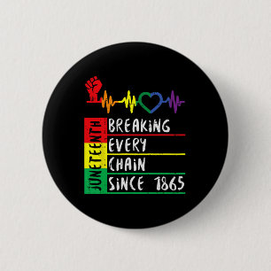Breaking Every Chain Since 1865 Juneteenth Freedom 6 Cm Round Badge