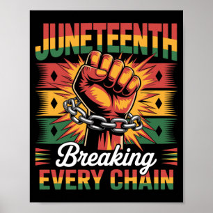 breaking every chain since 1865 juneteenth poster