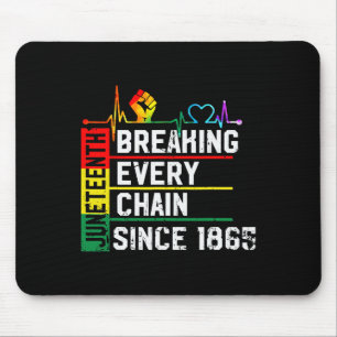 Breaking Every Chain Since 1865 Junzeenth Black Hi Mouse Pad