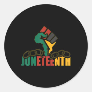 Breaking Every Chain Since 1865 Women Men Juneteen Classic Round Sticker