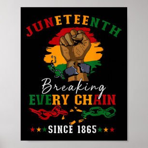 Breaking Every Chain Since 1865 Women Men Juneteen Poster