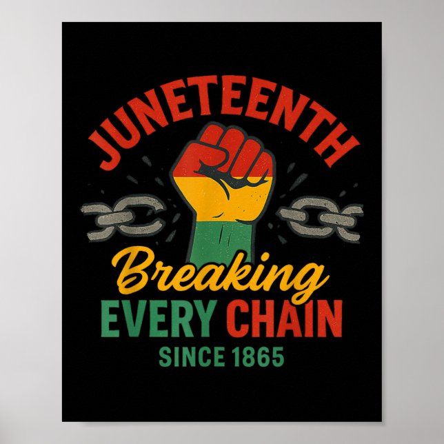 Breaking Every Chain Since 1865 Women Men Juneteen Poster (Front)