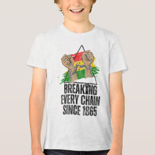 Breaking Every Chain Since 1865 Women Men Juneteen Tri-Blend Shirt