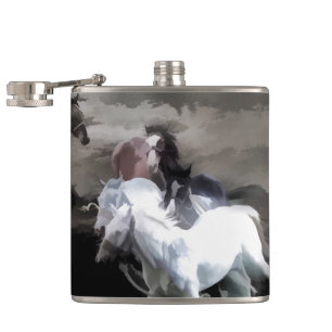 Breaking Free   -  Wild Horses Hip Flask