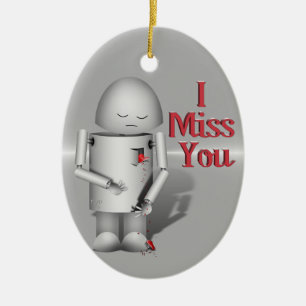 Breaking Heart - I Miss You Ceramic Tree Decoration