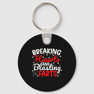 Breaking Hearts And Blasting Farts Valentine Funny Key Ring