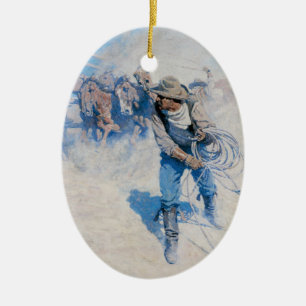 Breaking Horses Christmas Tree Ornament