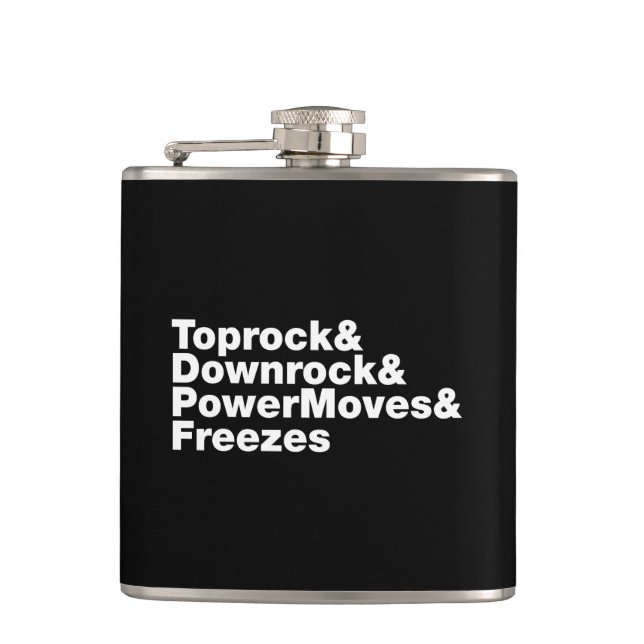 Breaking Moves (Breakdancing) Hip Flask (Front)