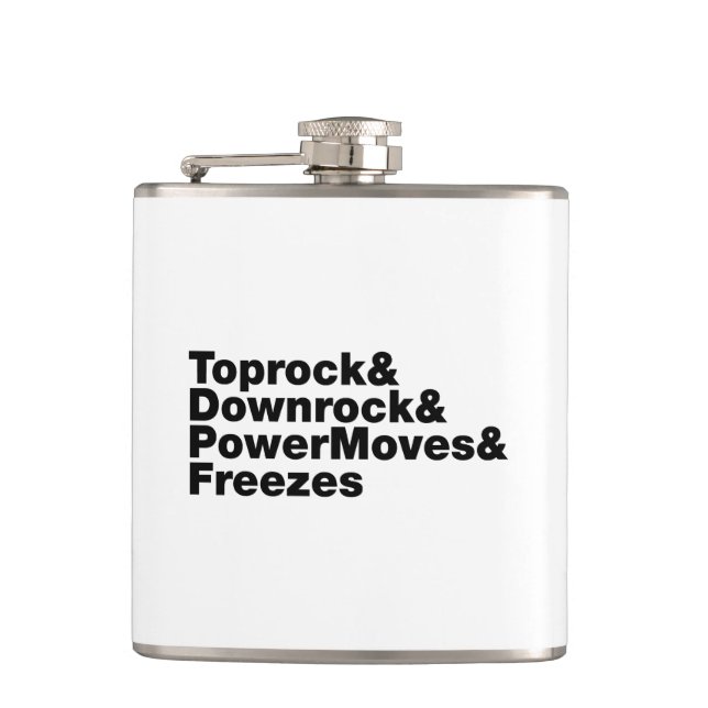 Breaking Moves (Breakdancing) Hip Flask (Front)