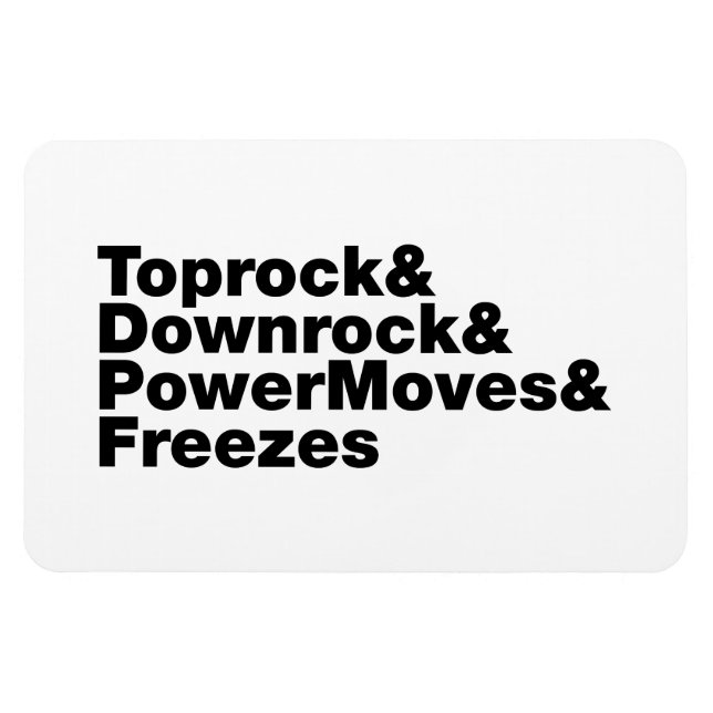 Breaking Moves (Breakdancing) Magnet (Horizontal)