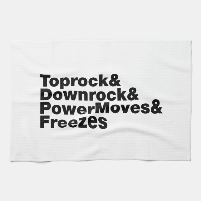 Breaking Moves (Breakdancing) Tea Towel (Horizontal)