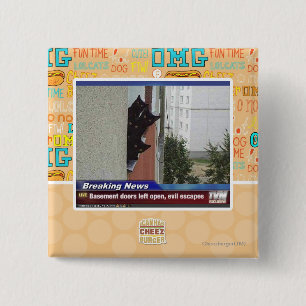 Breaking News 2 15 Cm Square Badge