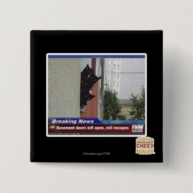 Breaking News 2 15 Cm Square Badge (Front)