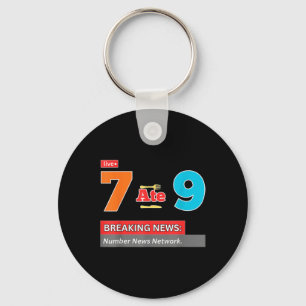 Breaking News 7 Ate 9 Math Joke Funny 67 Meme Hall Key Ring