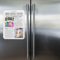 Breaking News Front Page Newspaper 1st Birthday