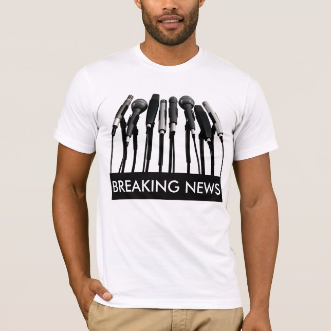 Breaking News Microphone Shirt (Front)