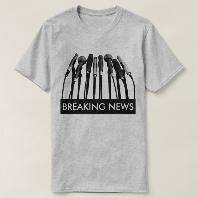 Breaking News Microphone Shirt (Design Front)