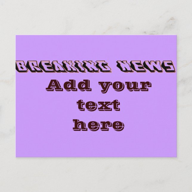 Breaking News_ Postcard (Front)