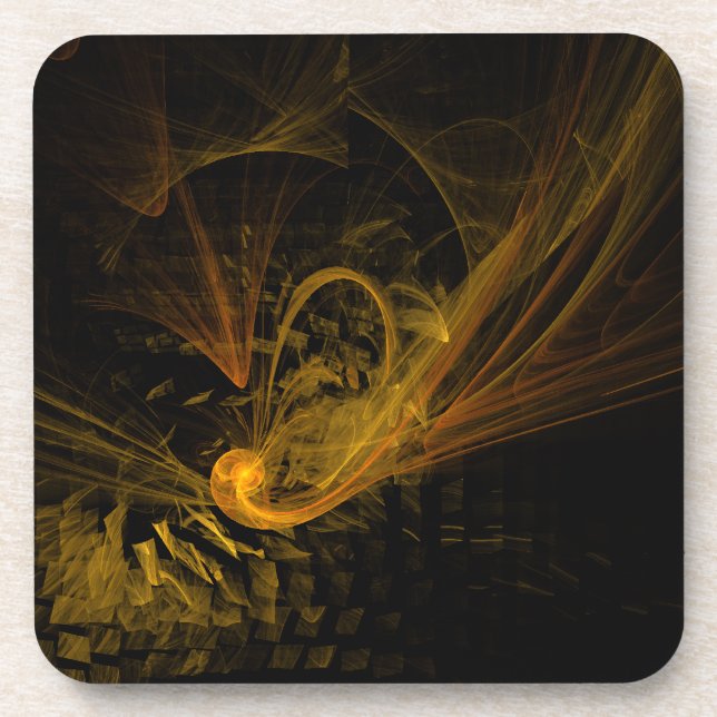 Breaking Point Abstract Art Cork Coaster (Front)