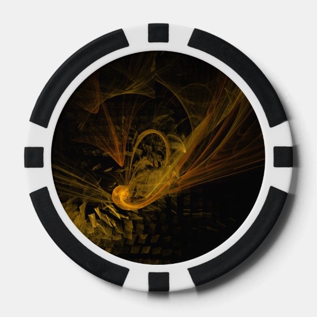 Breaking Point Abstract Art Poker Chips (Front)