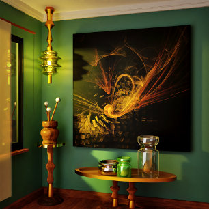 Breaking Point Abstract Art Wrapped Canvas Print