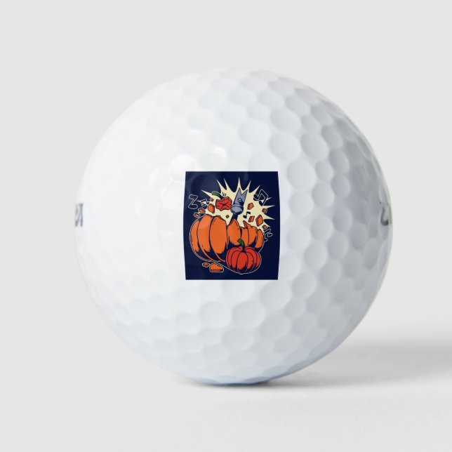Breaking Pumpkins Golf Balls (Front)