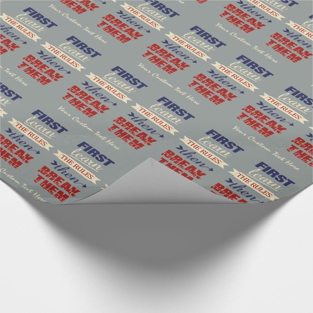Breaking Rules custom wrapping paper (Corner)
