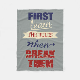 Breaking Rules fleece blanket