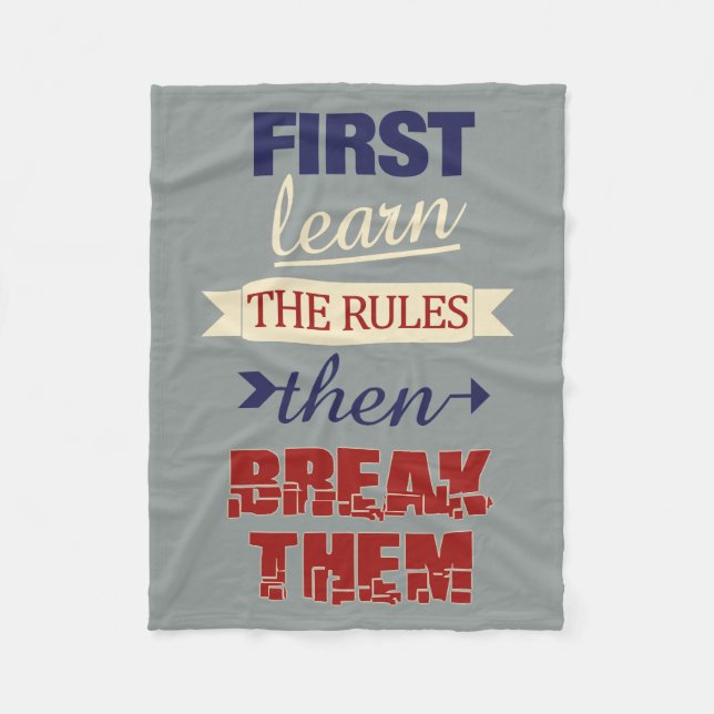 Breaking Rules fleece blanket (Front)