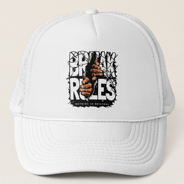 Breaking Rules Street Art Cap – Urban Rebel Style  (Front)