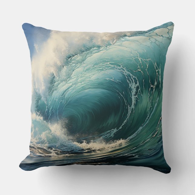 Breaking Surf  Painting Cushion (Front)