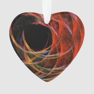 Breaking the Circle Abstract Art Acrylic Heart Ornament